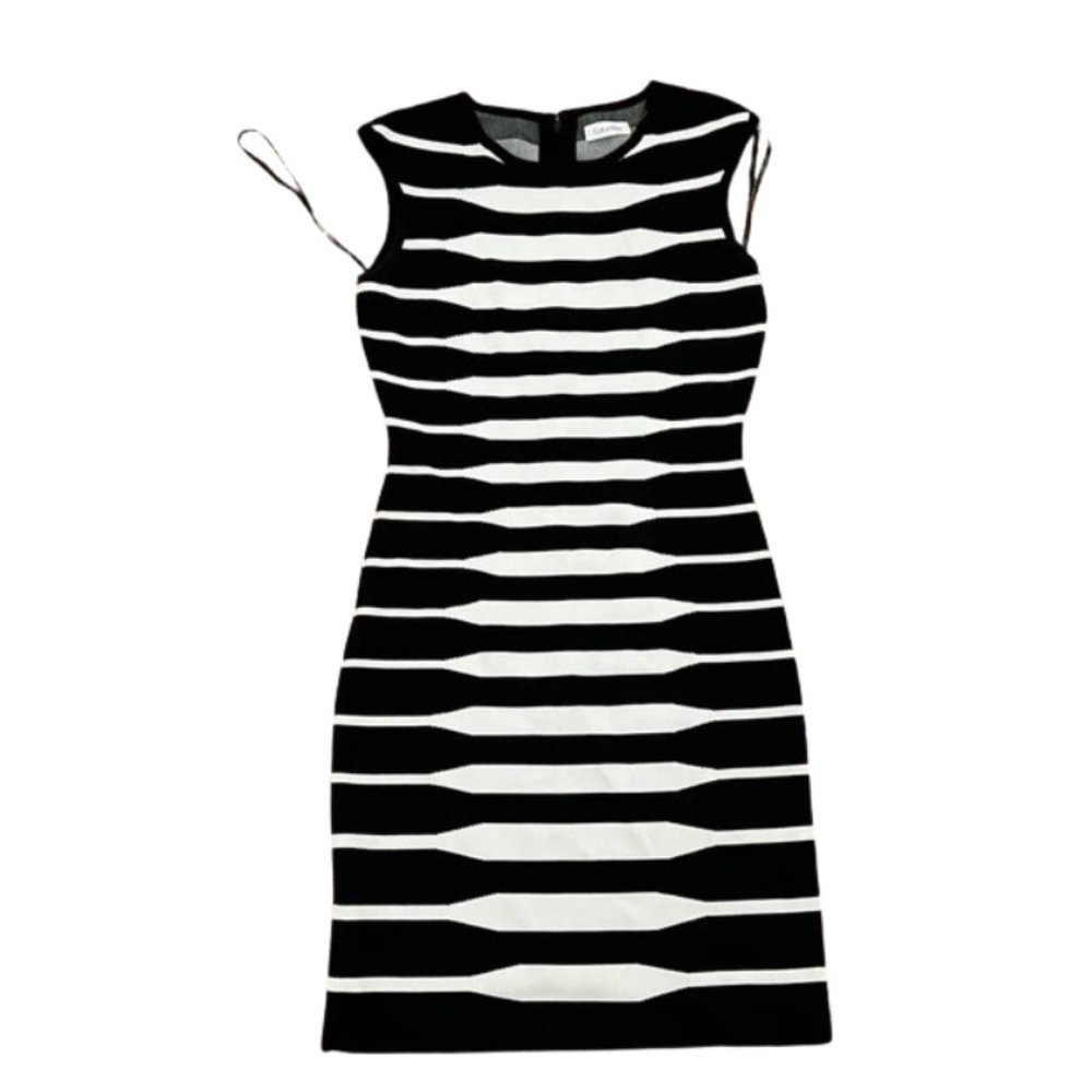 Calvin Klein Black and White Funky Business Dress